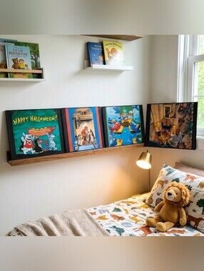 Lot of 4 Framed Childrens Book Illustration Art Prints Classroom Holiday MCS